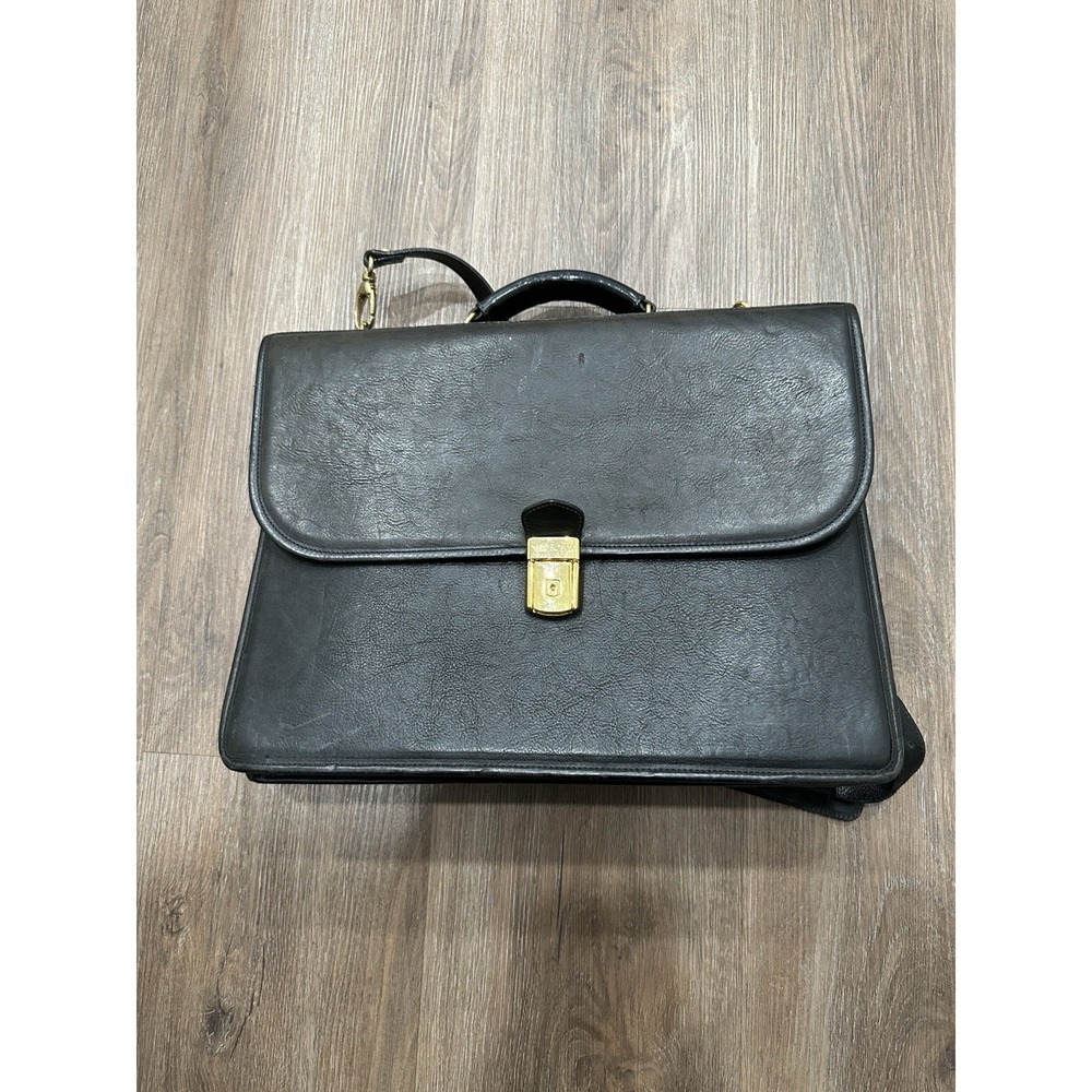 Bosca Flapover Briefcase Black‎